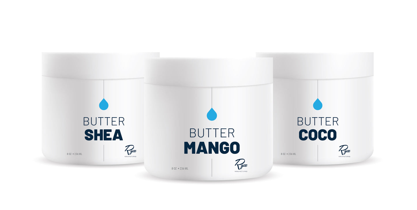 Shea Butter, Mango Butter, & Coco Butter